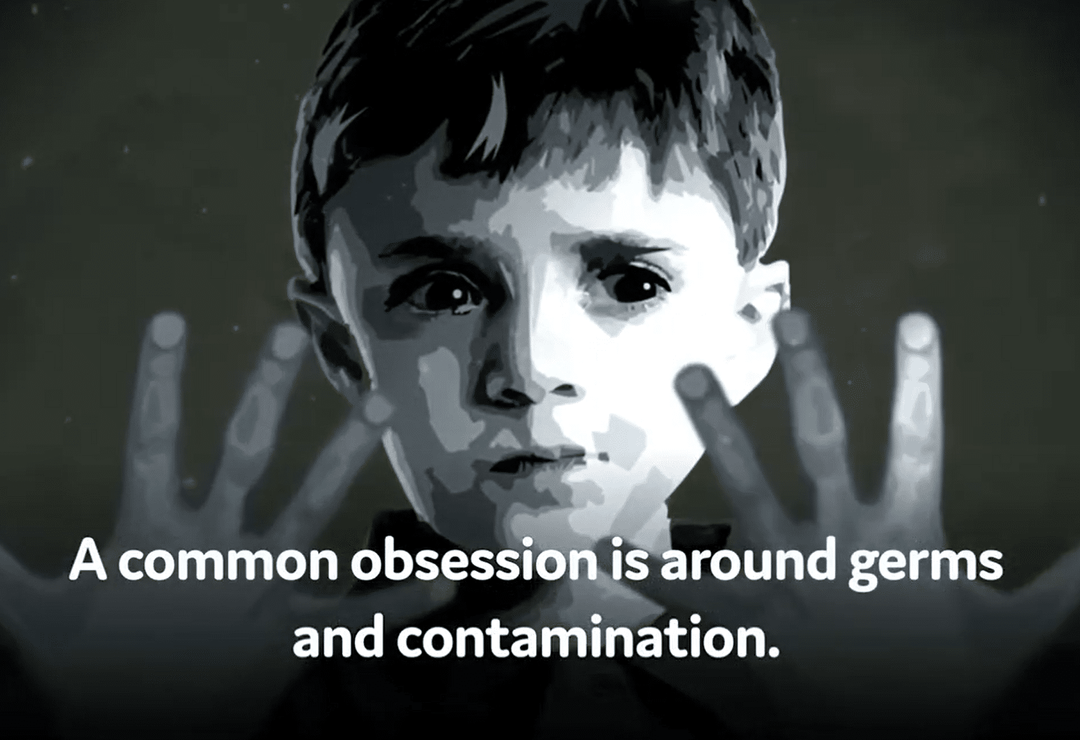 illustration of a child holding their hands up as if just been cleaned