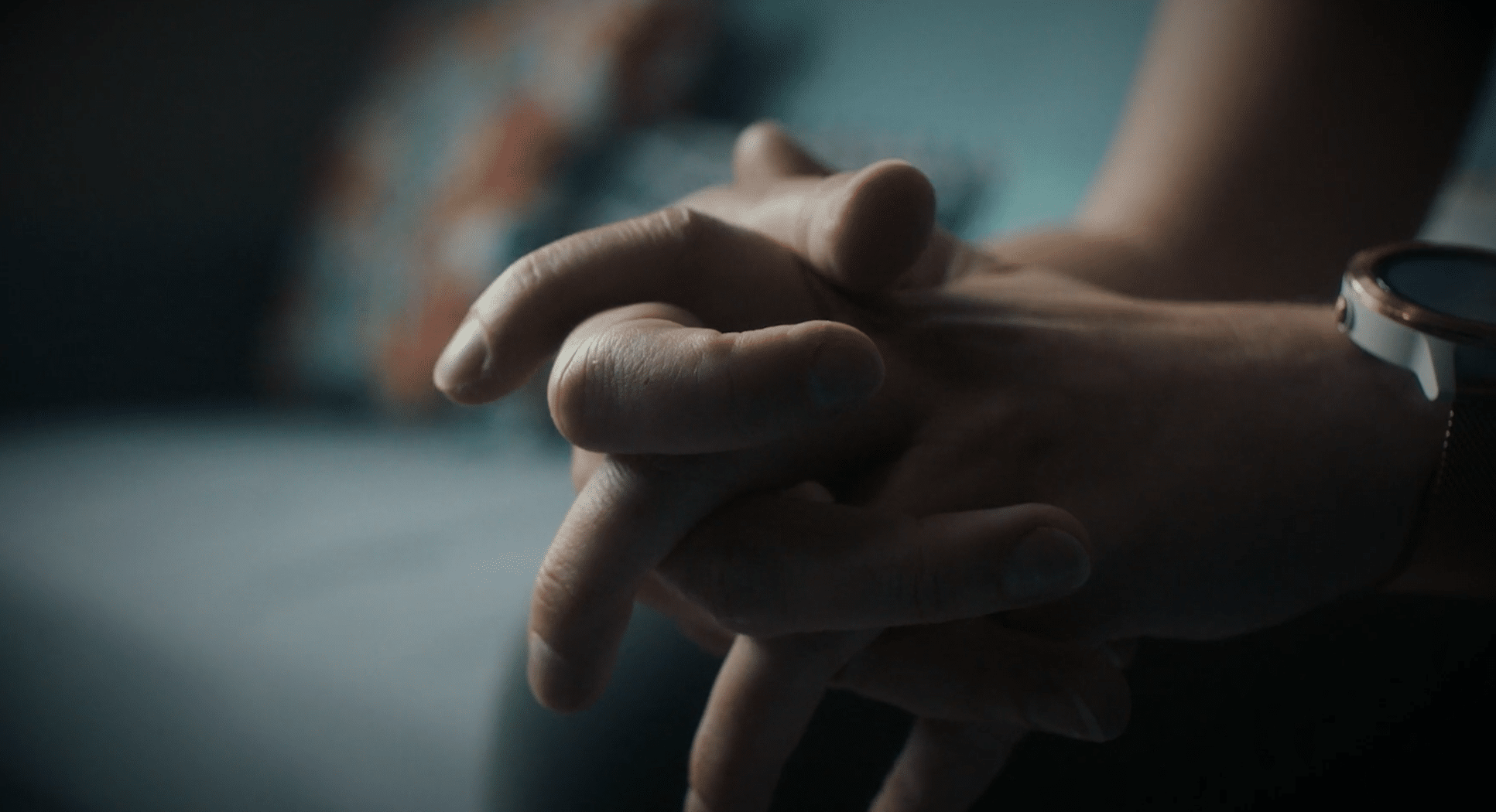 person holding their hands together