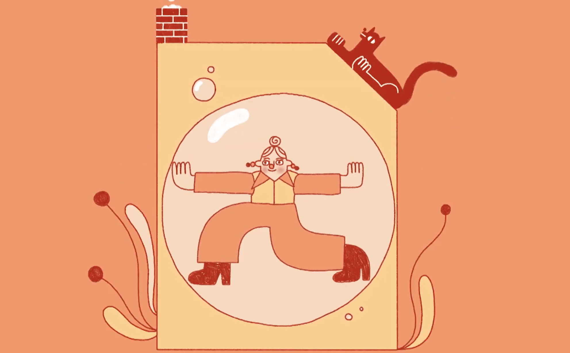 illustration of a parent in a home